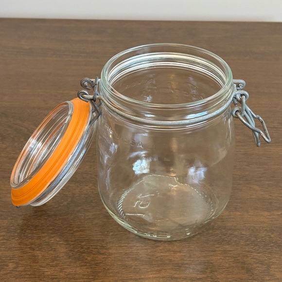 LE PARFAIT SUPER NIVEAU DE REMPLISSAGE FRANCE JAR CANISTER WIRE BAIL LID .75 L - Picture 1 of 12